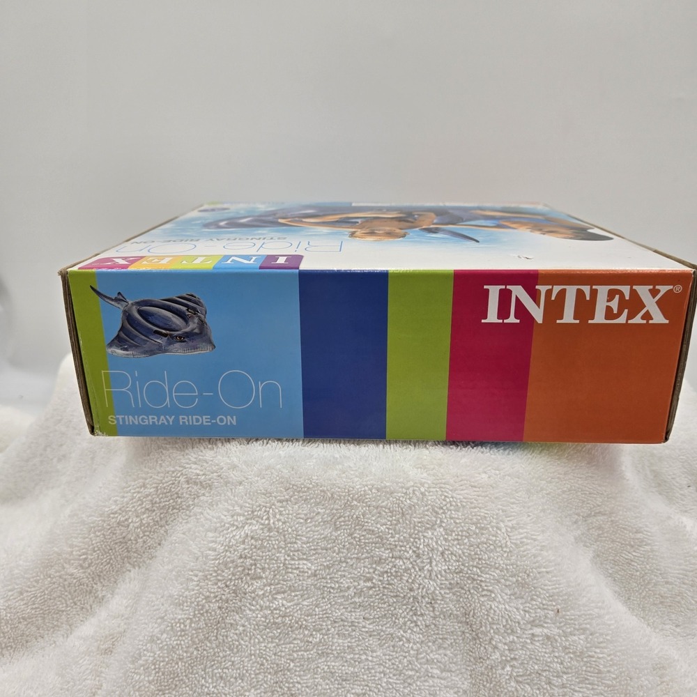 INTEX ~ Stingray Ride-On ~ Pool Inflatable ~ 74" x 57" ~ Float ~ New In Box - Picture 5 of 6